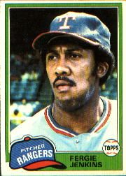 1981 Topps Baseball Cards      158     Fergie Jenkins